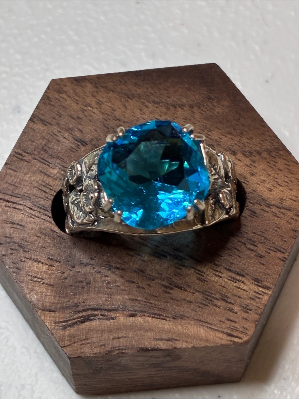 Silpada’s Sterling Silver Ring with Bright Blue Gemstone, 9